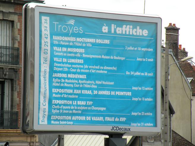  programme des expositions et des animations à Troyes